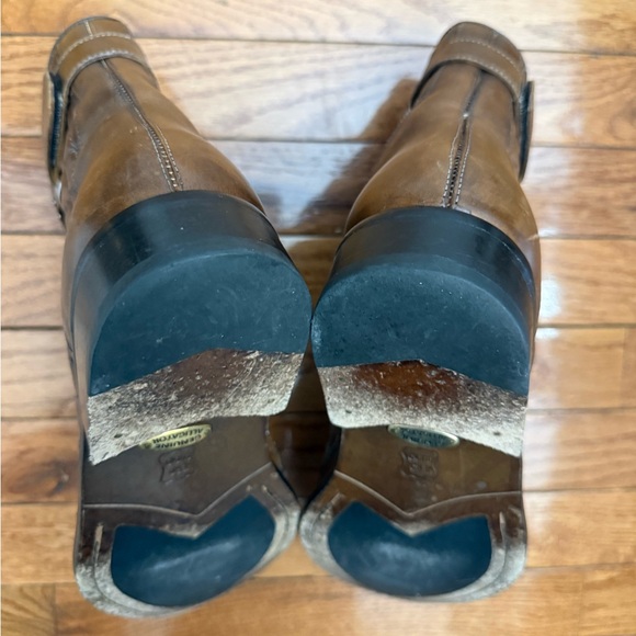 BELVEDERE MENS QUILTED brown  GENUINE ALLIGATOR BOOTS SIZE 8.5 - Picture 12 of 16